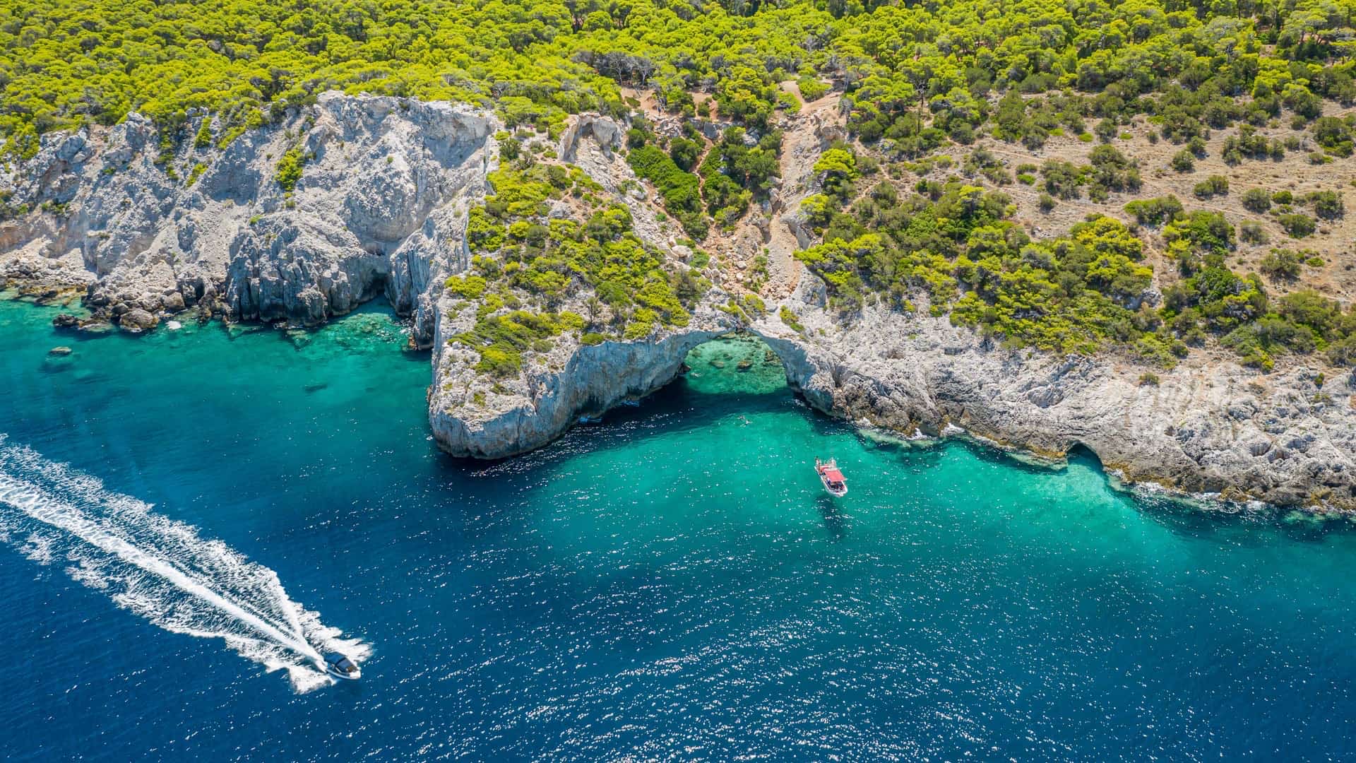 Hidden coves of the Loutraki coastline